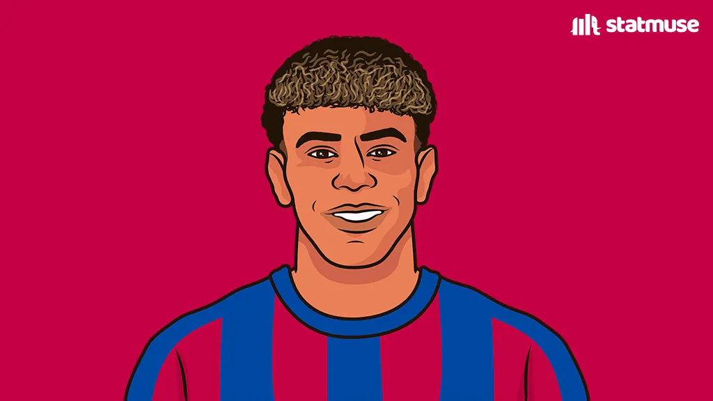 场均参与1球！亚马尔自2月初以来七场比赛已贡献5球2助